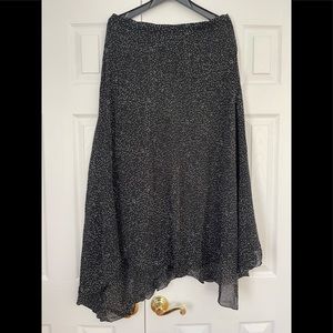 Asymmetric silk skirt by Theory